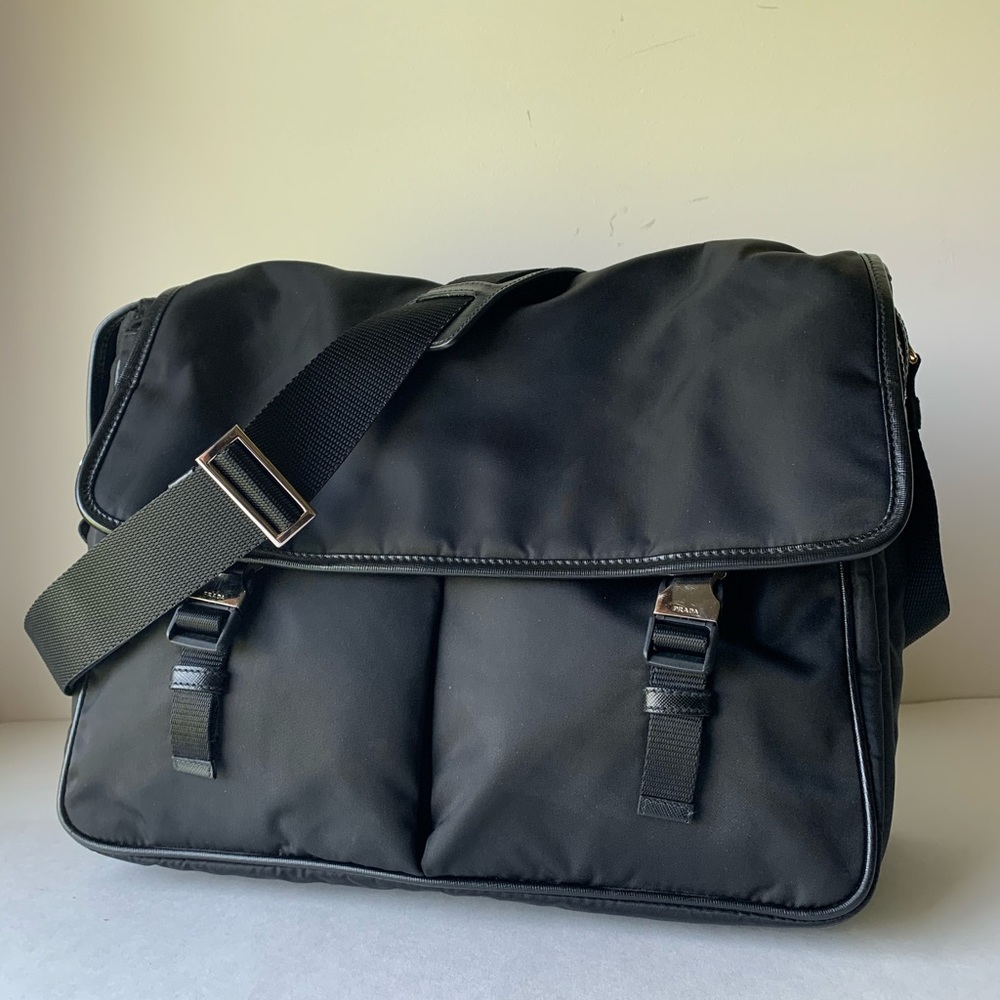 Prada Nylon & Saffiano Messenger Bag